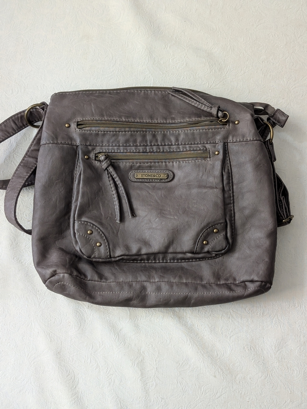 Stone & Co. Women's Crossbody Bag in Charcoal Gray